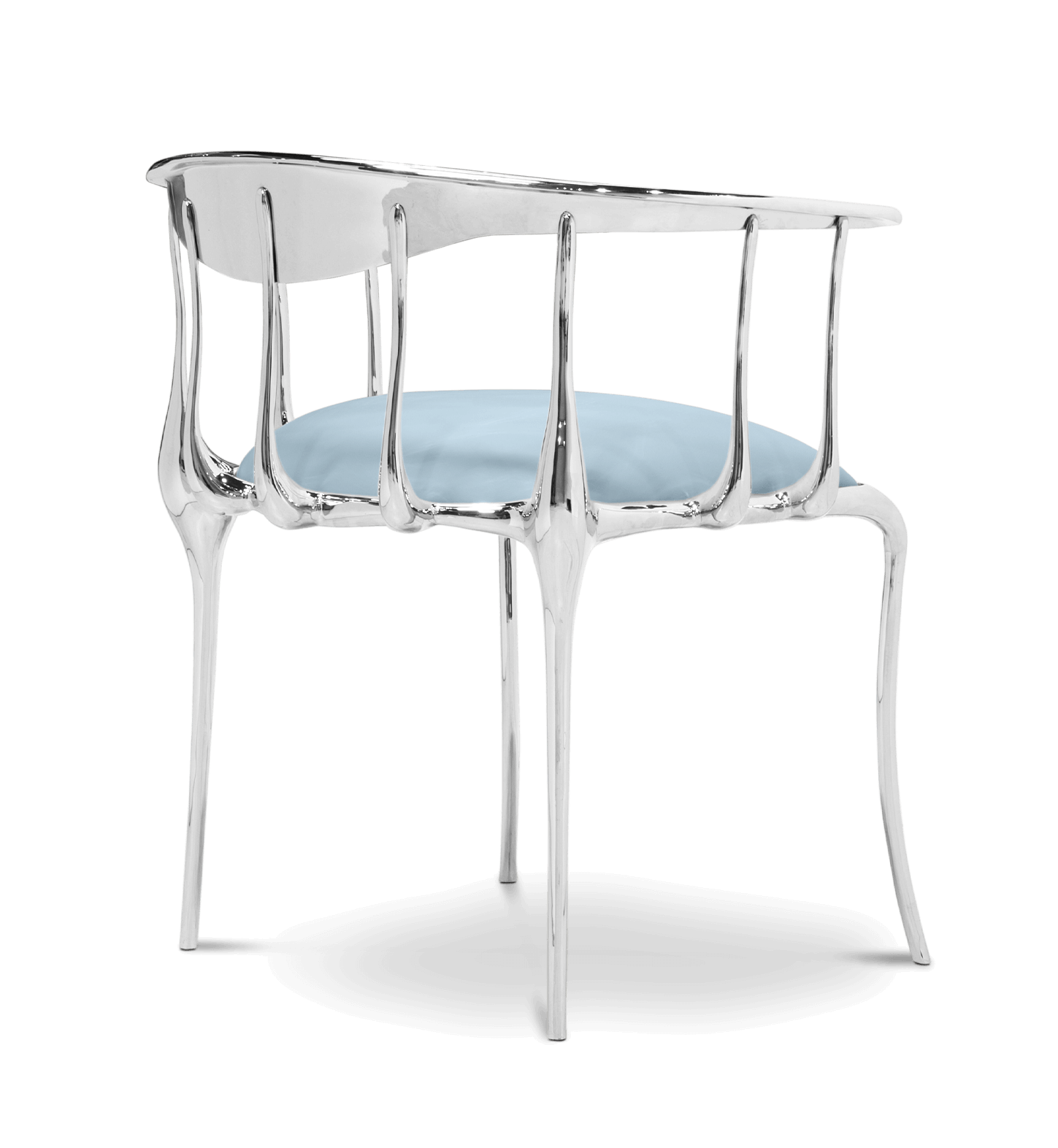 Silberner Luxus‑Stuhl