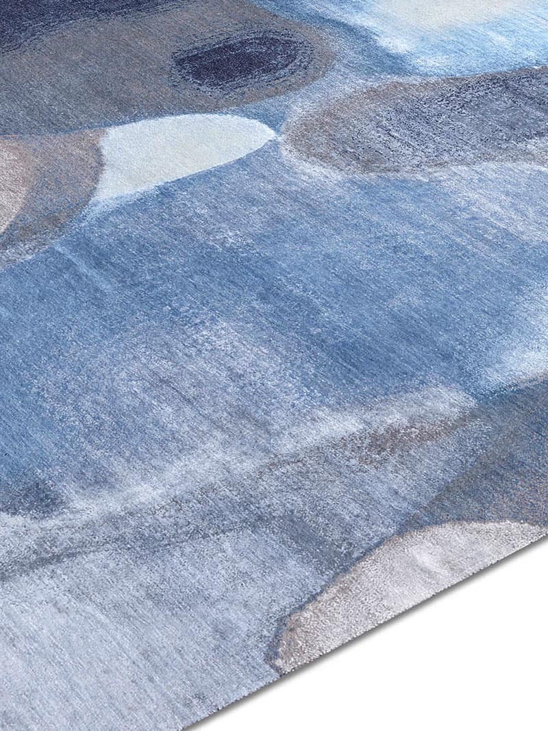 Blau‑Grau Teppich | Größe: 250 x 300 cm