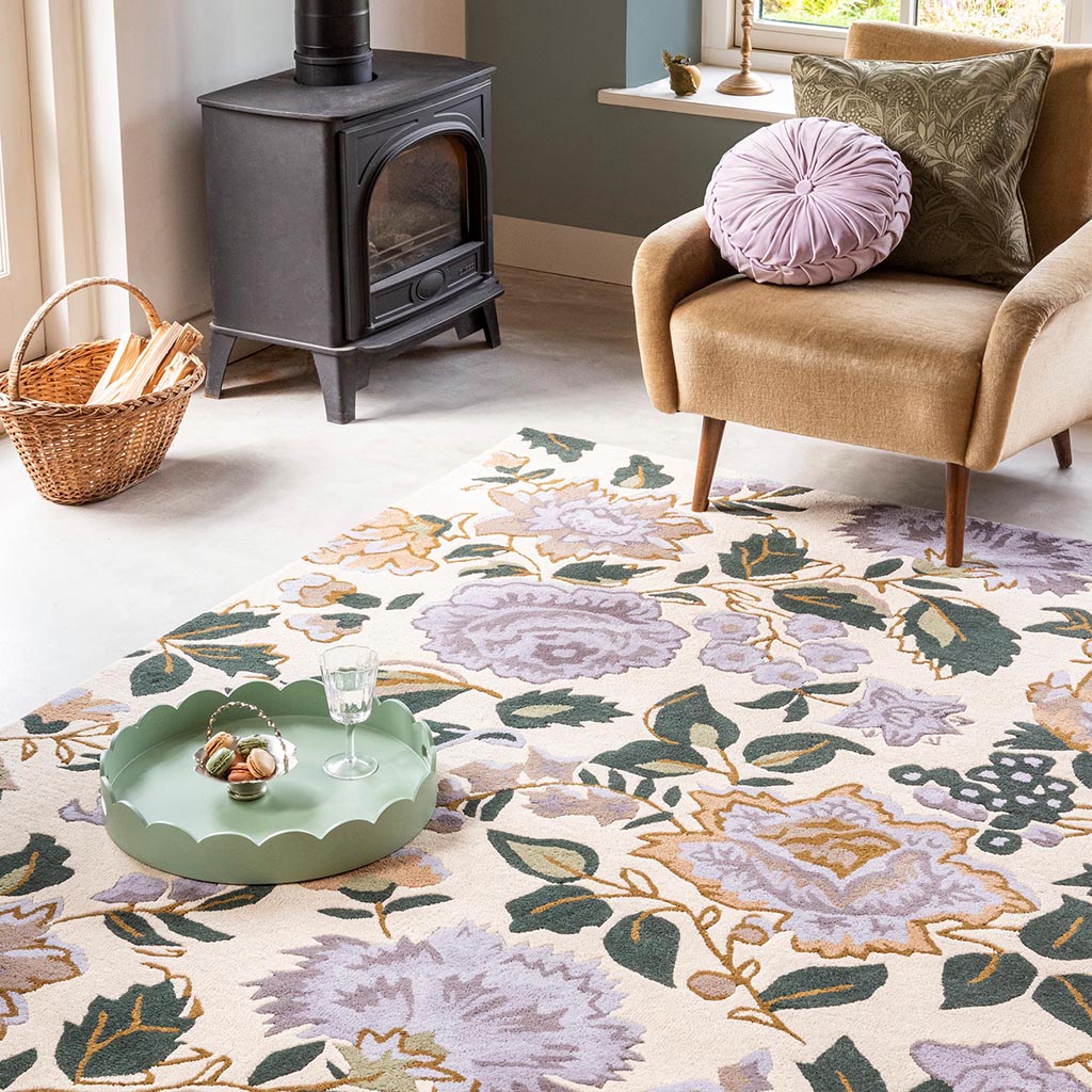 Wendling Floral Heather Pu Teppich | Größe: 170 x 240 cm