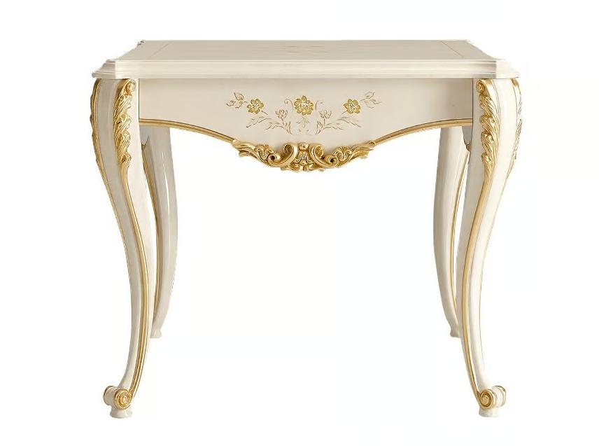 Elfenbein‑Gold Italienischer Beistelltisch