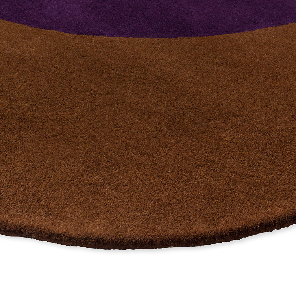 Flower Spot Kastanie/Violett 158401 Teppich | Größe: Ø 150 cm