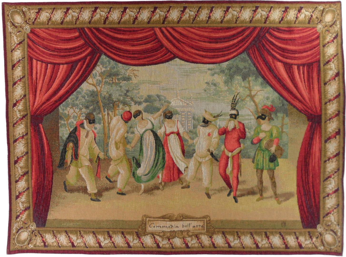 Commedia dell’arte Wandteppich | Größe: 110 x 150 cm