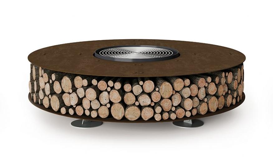 Zero Stahl‑Feuerstelle | Fertigstellung: Corten | Dimensions: Ø 100 cm
