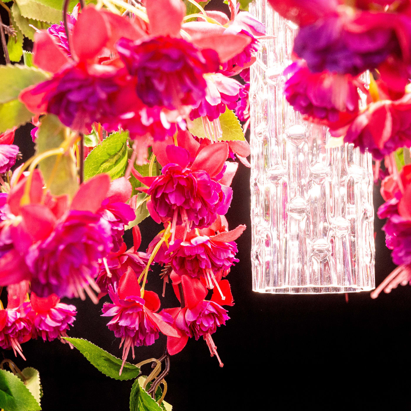 Pink Cascade Großer Kronleuchter