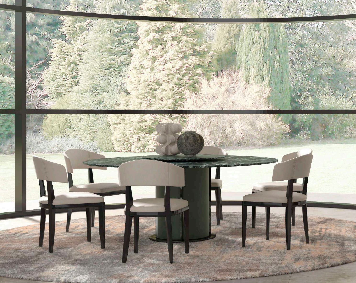 Runder Marmor­tisch 180 cm