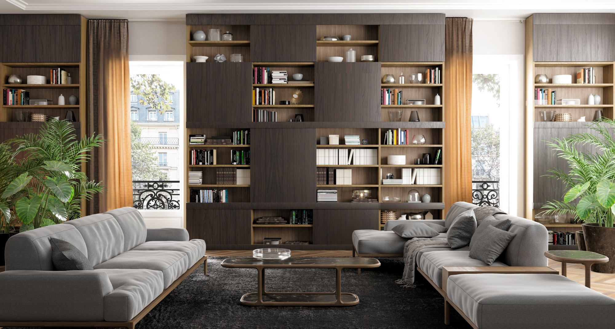 Maschera Bücherregal aus Holz - 1