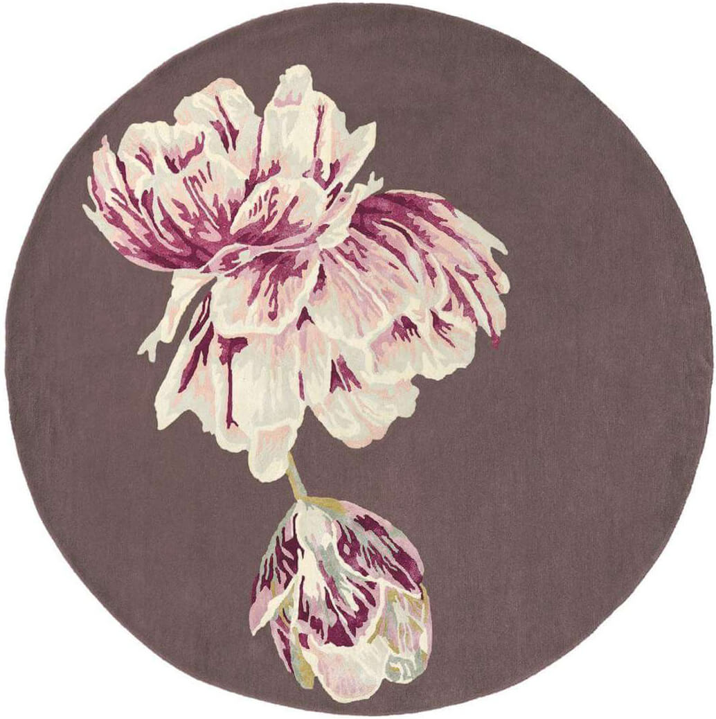 Tranquility Aubergine 56005 Runder Teppich | Größe: Ø 200 cm