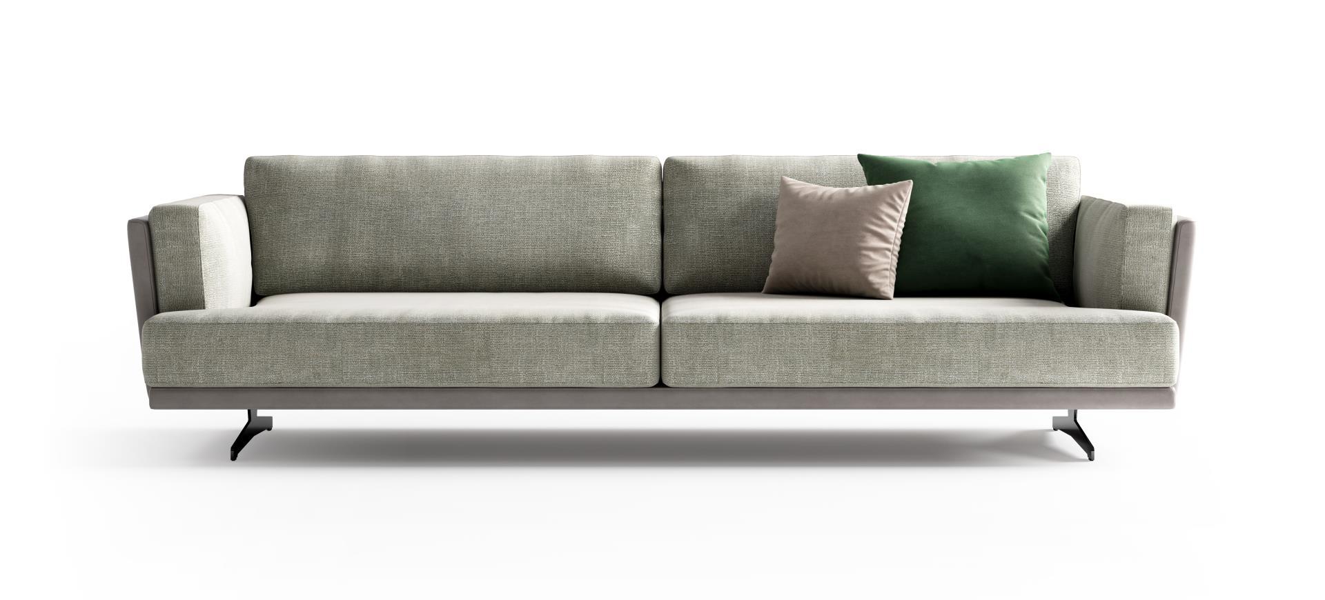 Sofa mit Stoff‑Leder‑Kombination 284