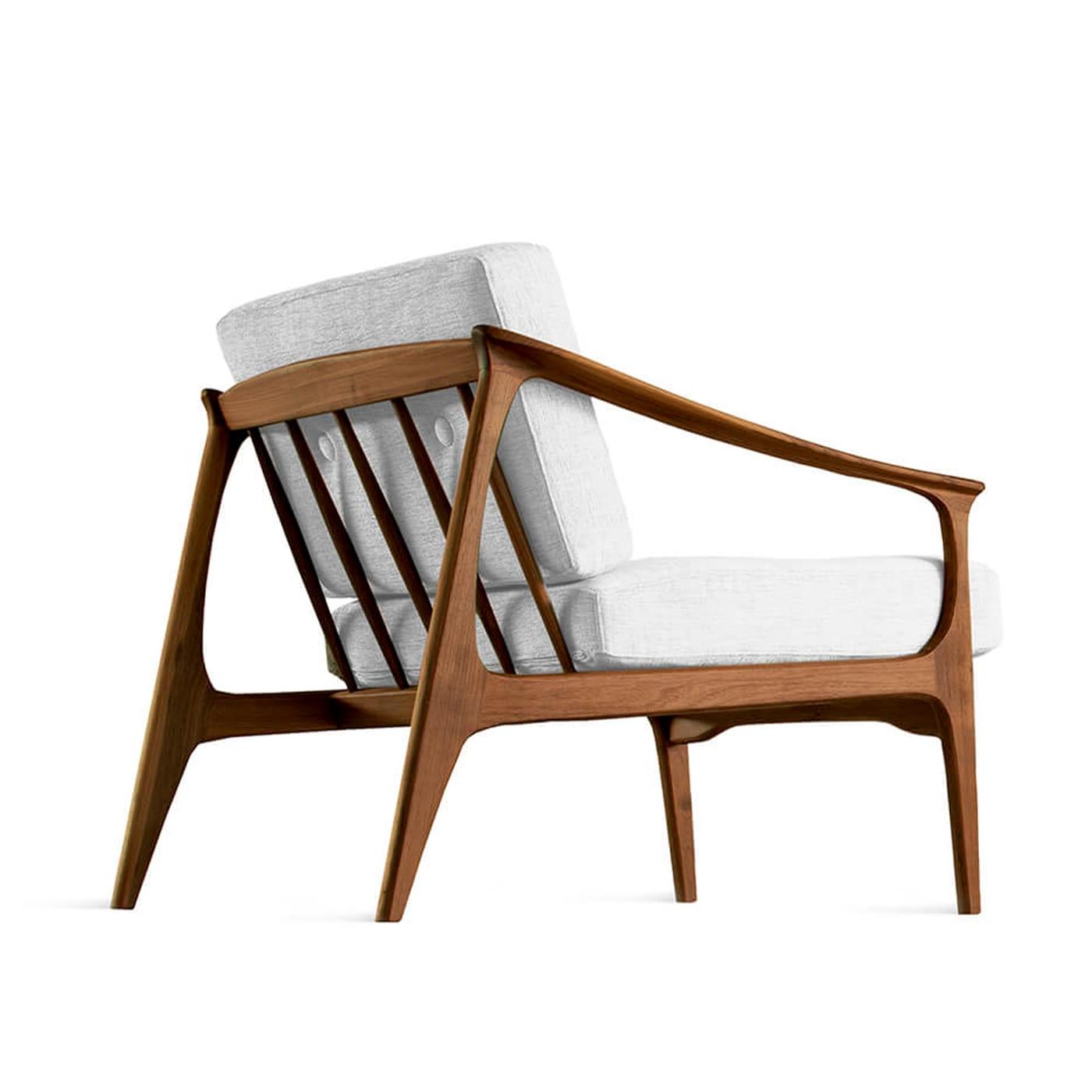 Quiete Natürlicher massiver Walnuss‑Sessel | Farbe: Linen UNICO NF184 04