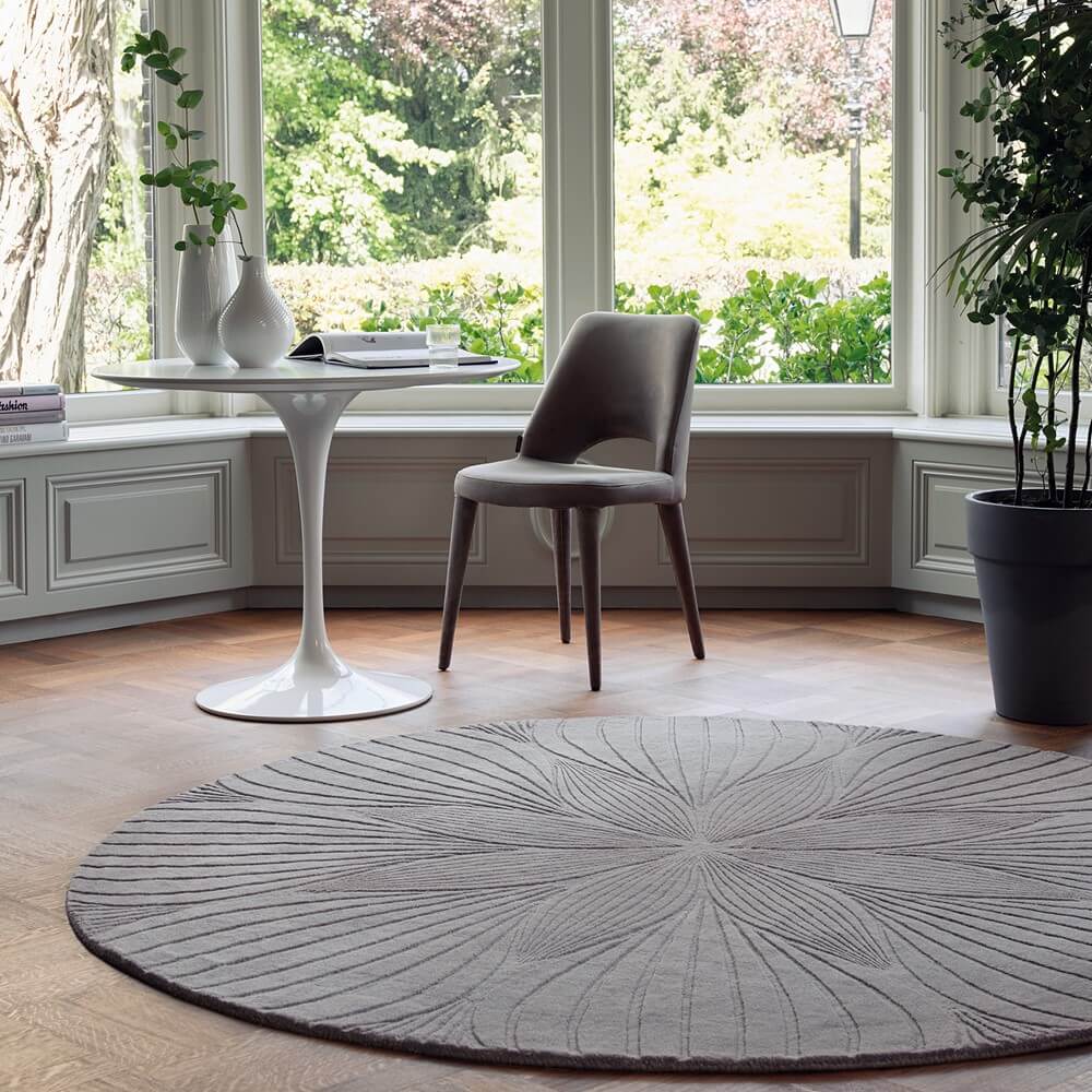 Folia Grey 38305 Runder Teppich | Größe: Ø 200 cm