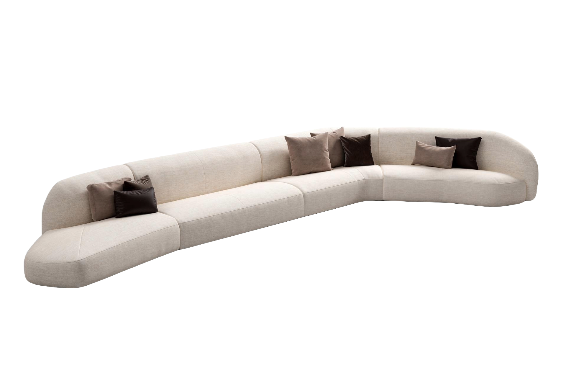 Modulares Sofa mit verdeckten Füßen
