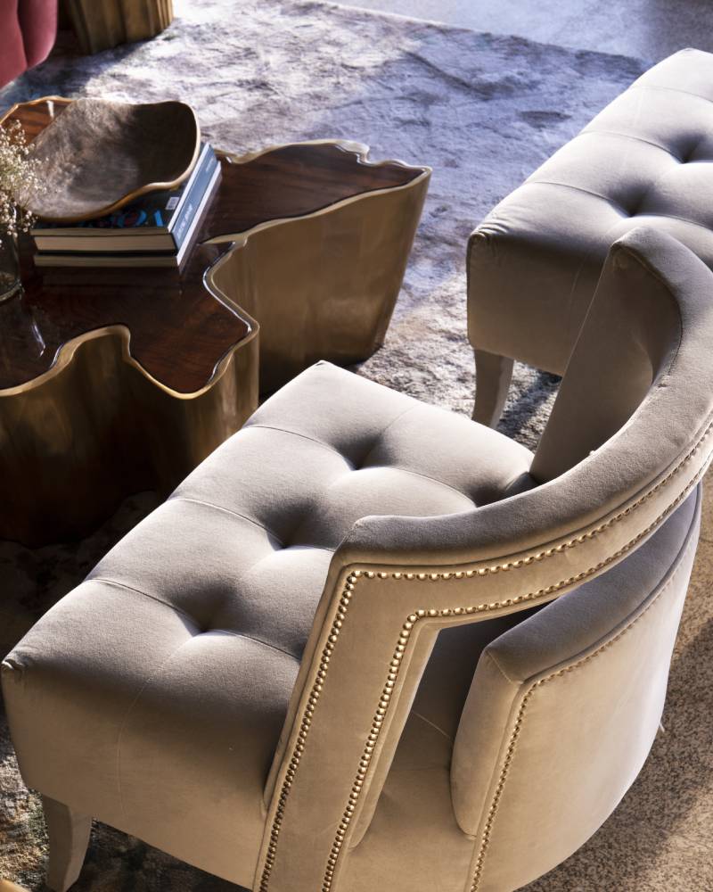 Naturkanten-Beistelltisch Groß