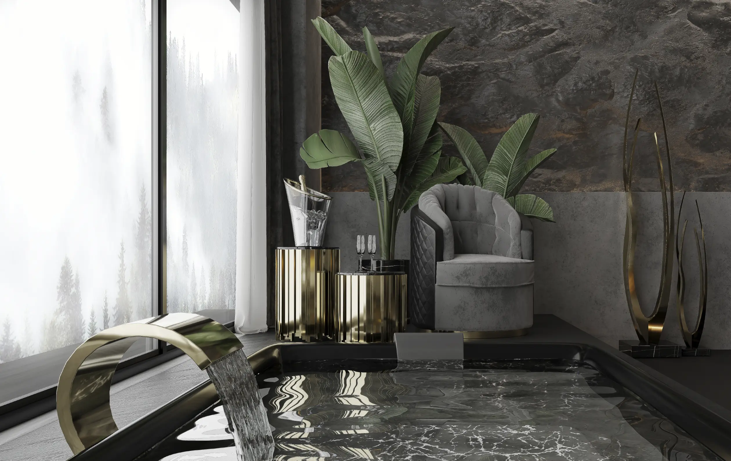 Luxe Drehbarer Sessel - 10