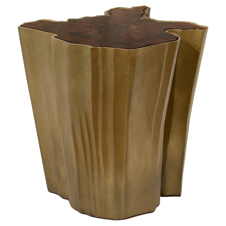 Naturkanten-Beistelltisch Groß