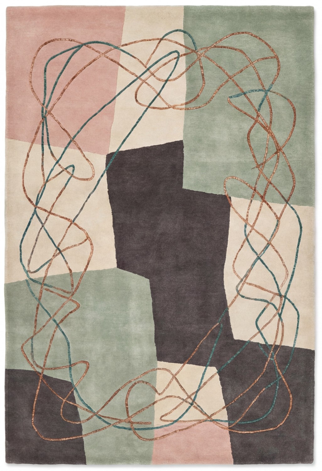 Muted Patchwork Teppich