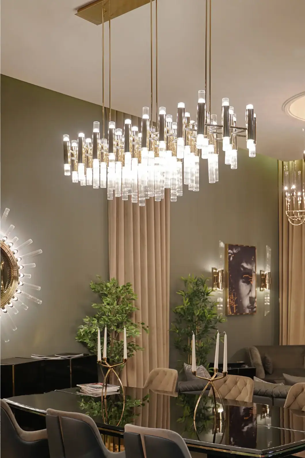 Cascade Rechteckige Pendelleuchte - 9