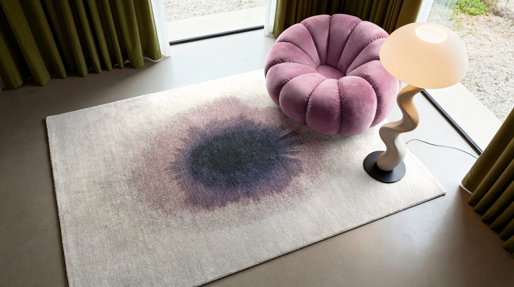 Drop Purple Smoke Teppich