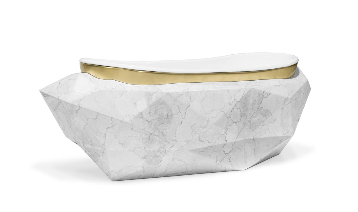 Edelstein-Kunstmarmor Badewanne