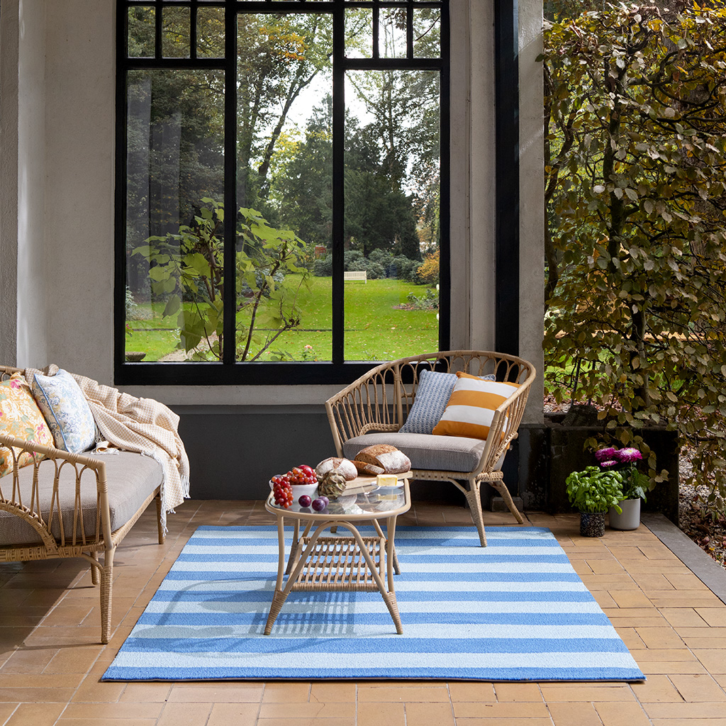 Lille Sky Blue Outdoor-Teppich | Größe: 160 x 230 cm