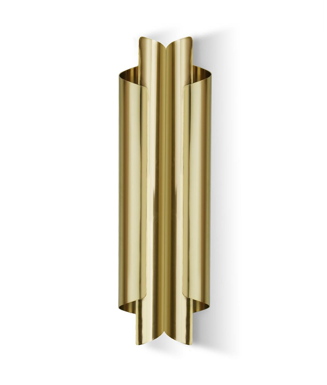 Antike Messing-Doppel-Wandleuchte