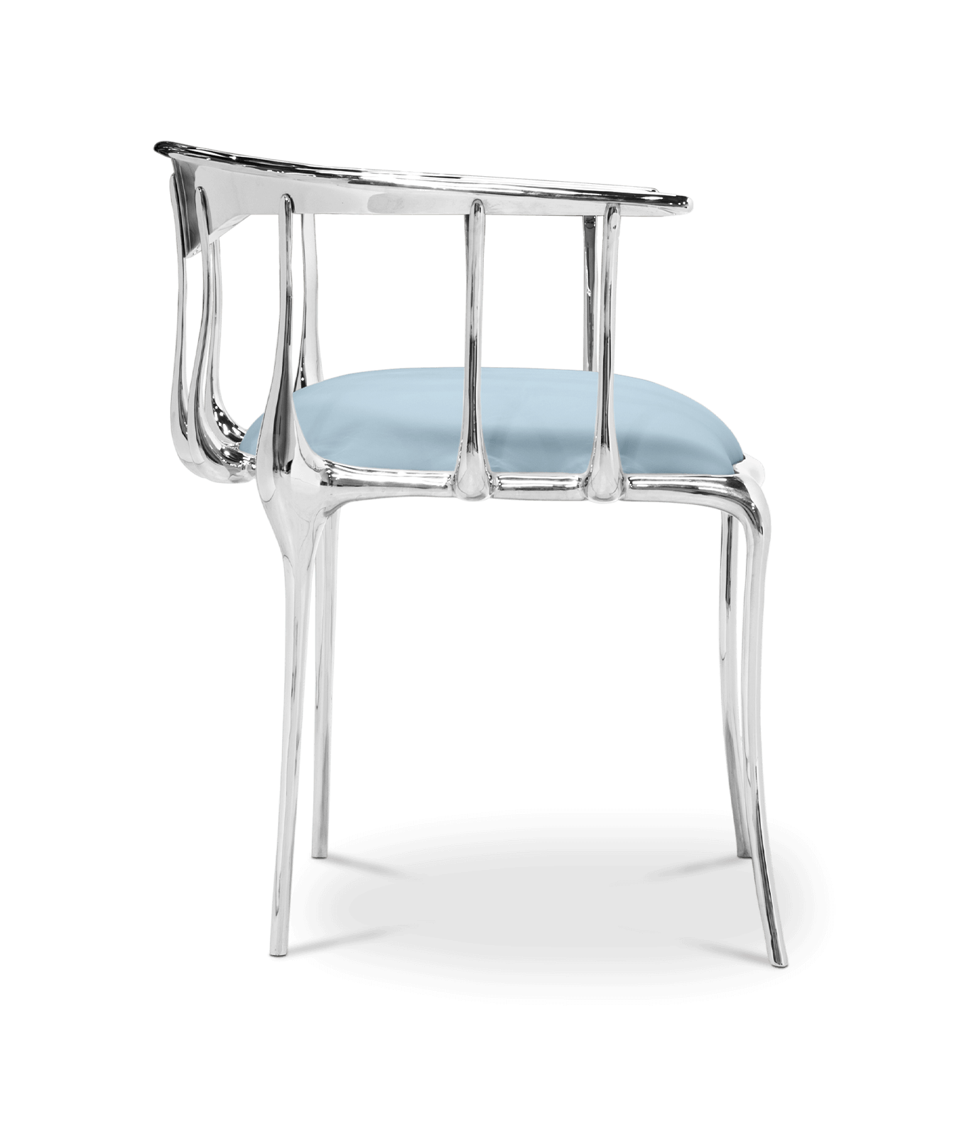 Silberner Luxus‑Stuhl