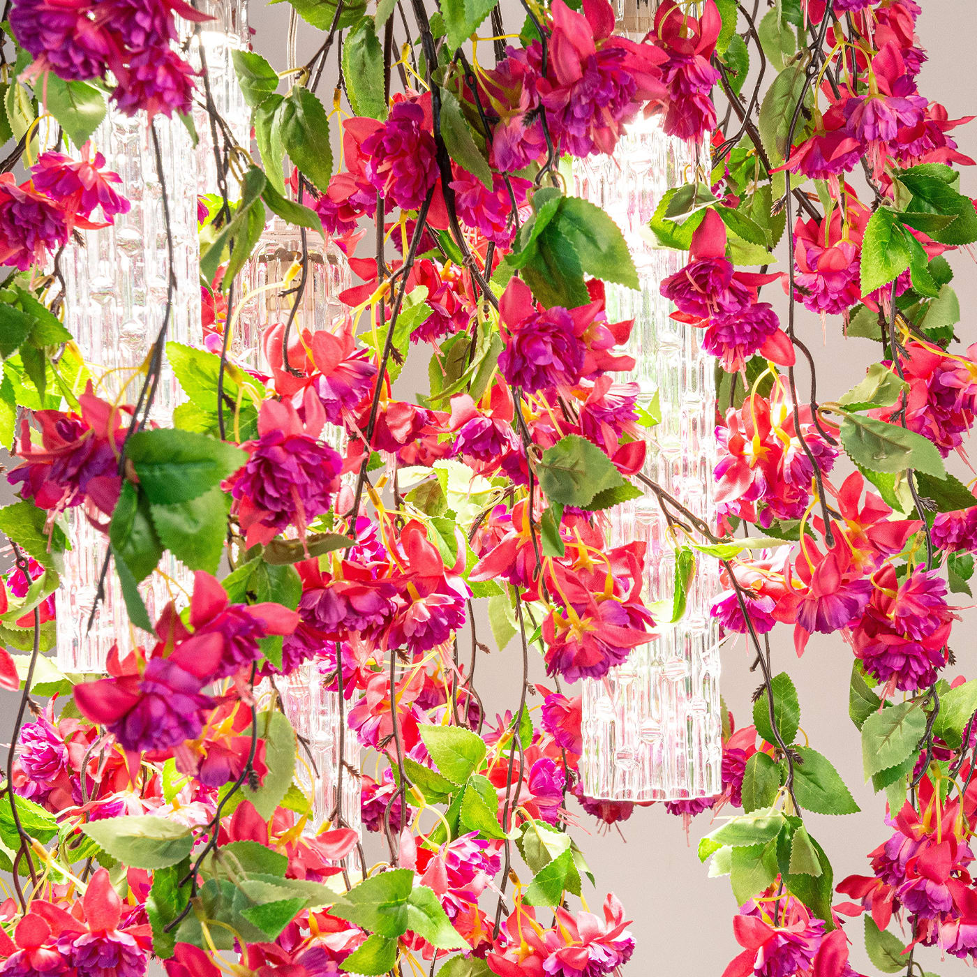 Pink Cascade Großer Kronleuchter
