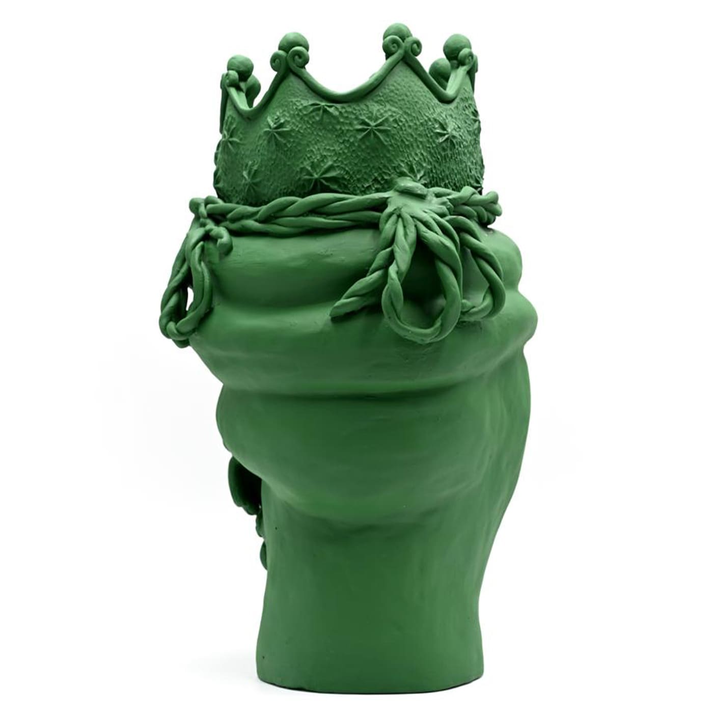 Maure‑Kopf grüne Skulptur