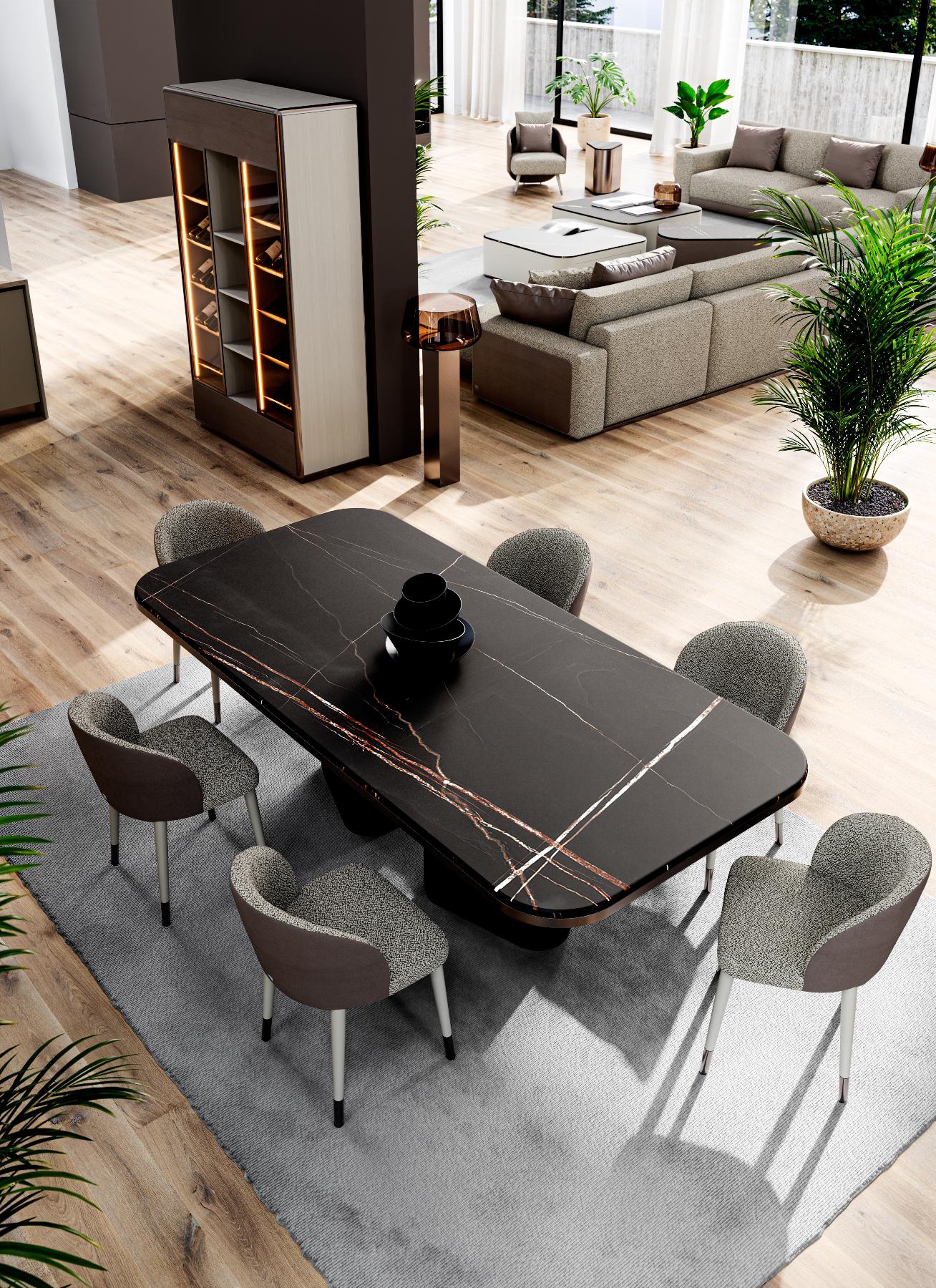Edmond Dark Marmor Esstisch