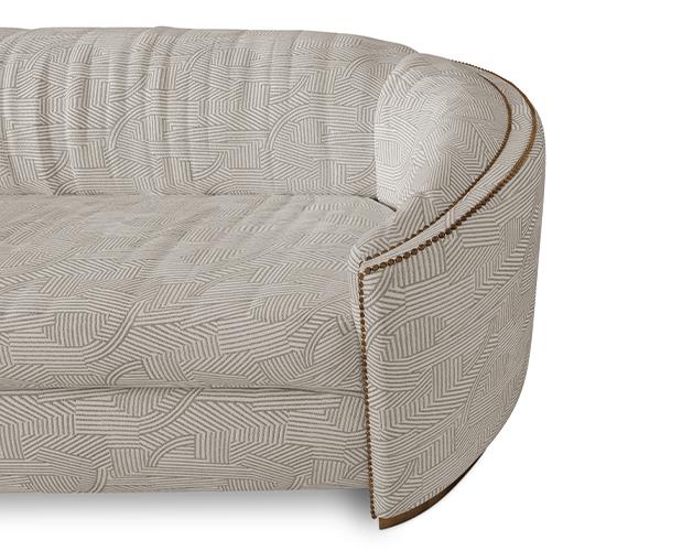 Premium Comfort Beiges Geschwungenes Sofa