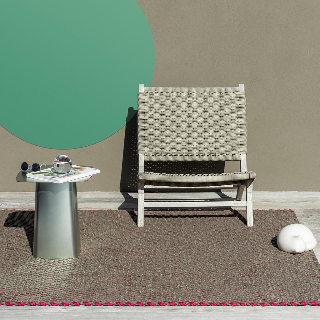 Lace Tri-colore Thy/Grau/Pi Outdoor 496904 Teppich | Größe: 250 x 350 cm