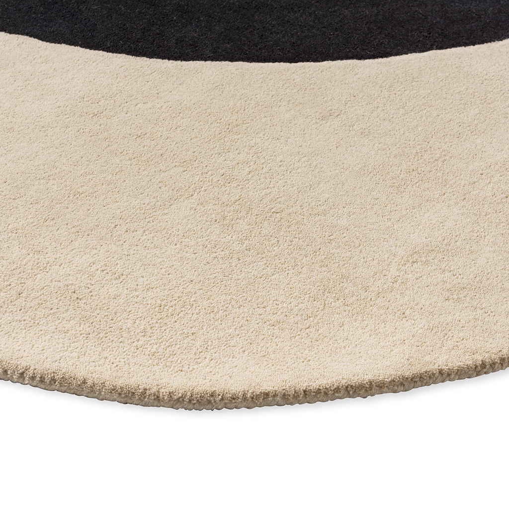 Flower Spot Ecru/Schwarz 158409 Teppich | Größe: Ø 200 cm