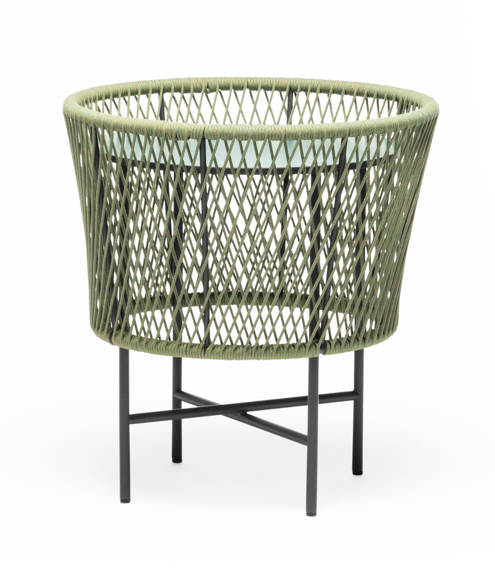 Tamburo SM Runder Grüner Outdoor-Loungetisch