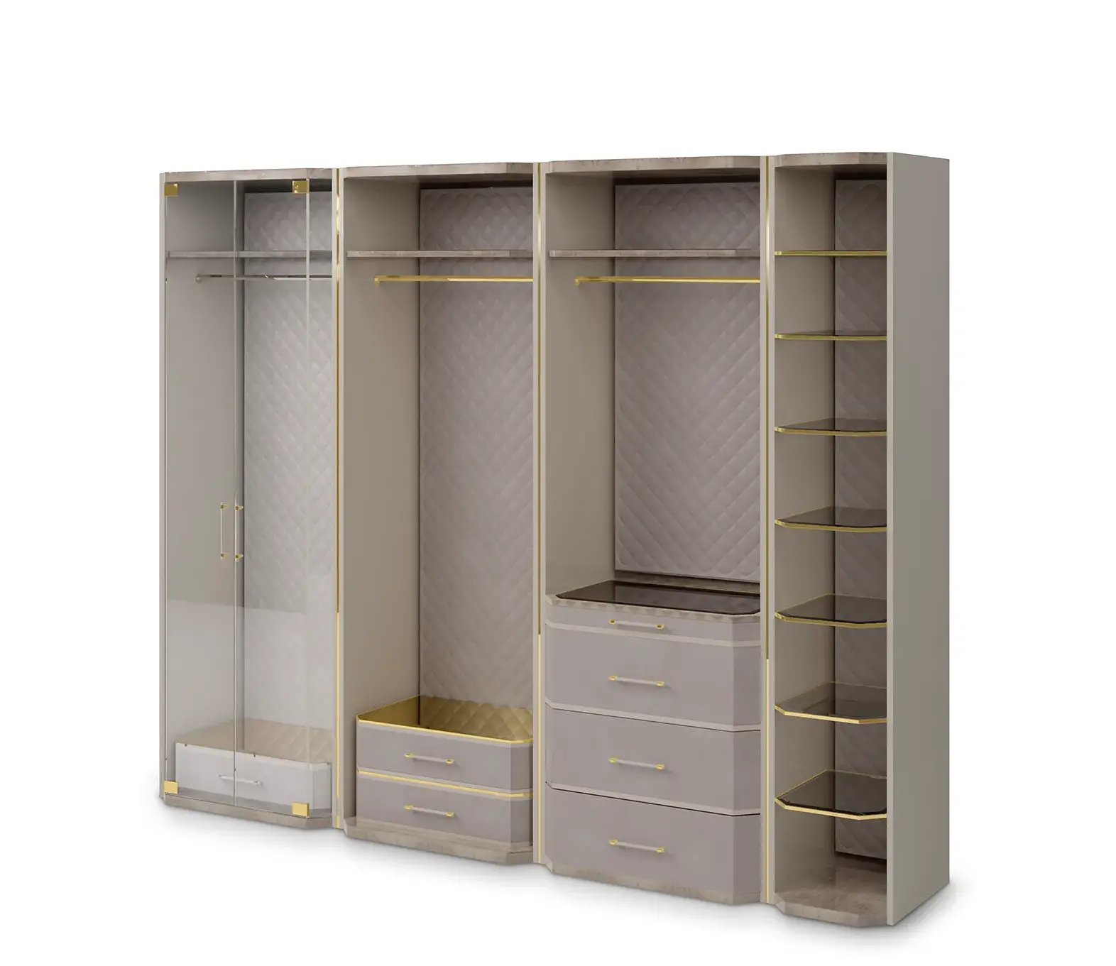 Cadence Beigefarbenes Schranksystem