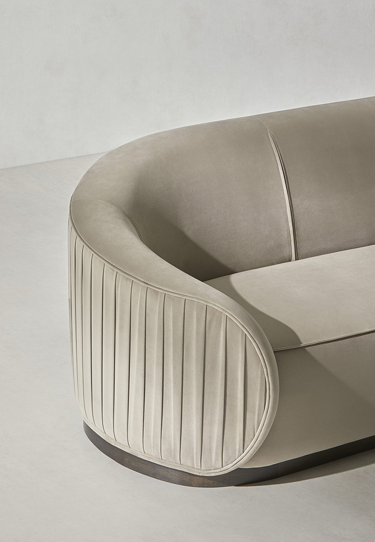 Abano Beiges Mittleres Sofa
