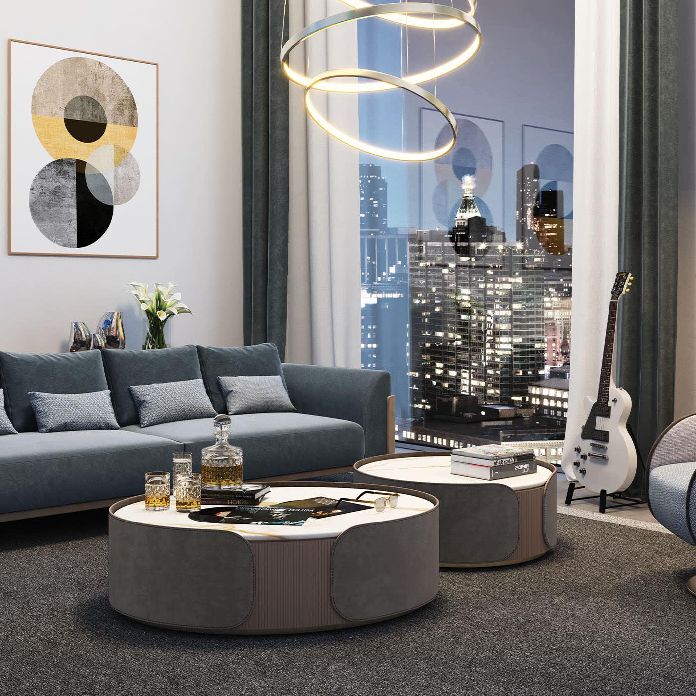 Marmor‑Couchtisch
