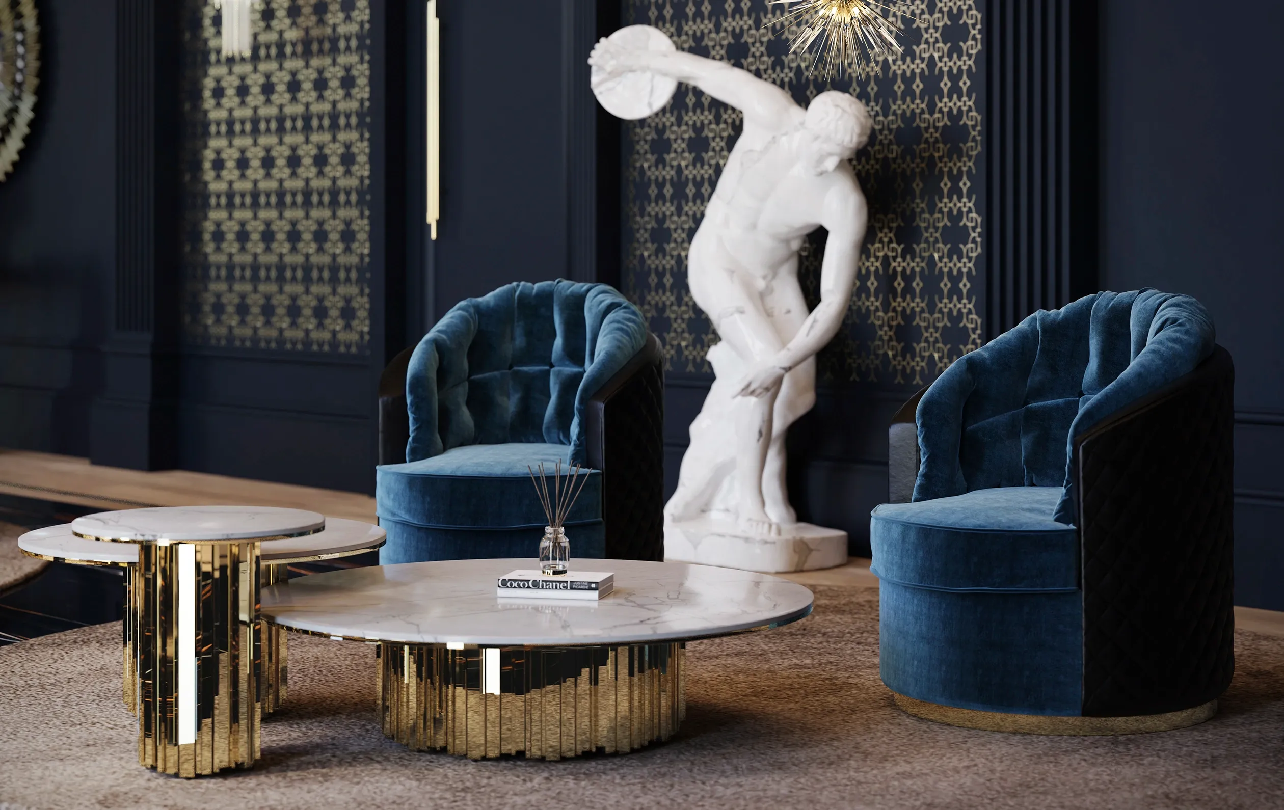 Luxe Drehbarer Sessel - 4