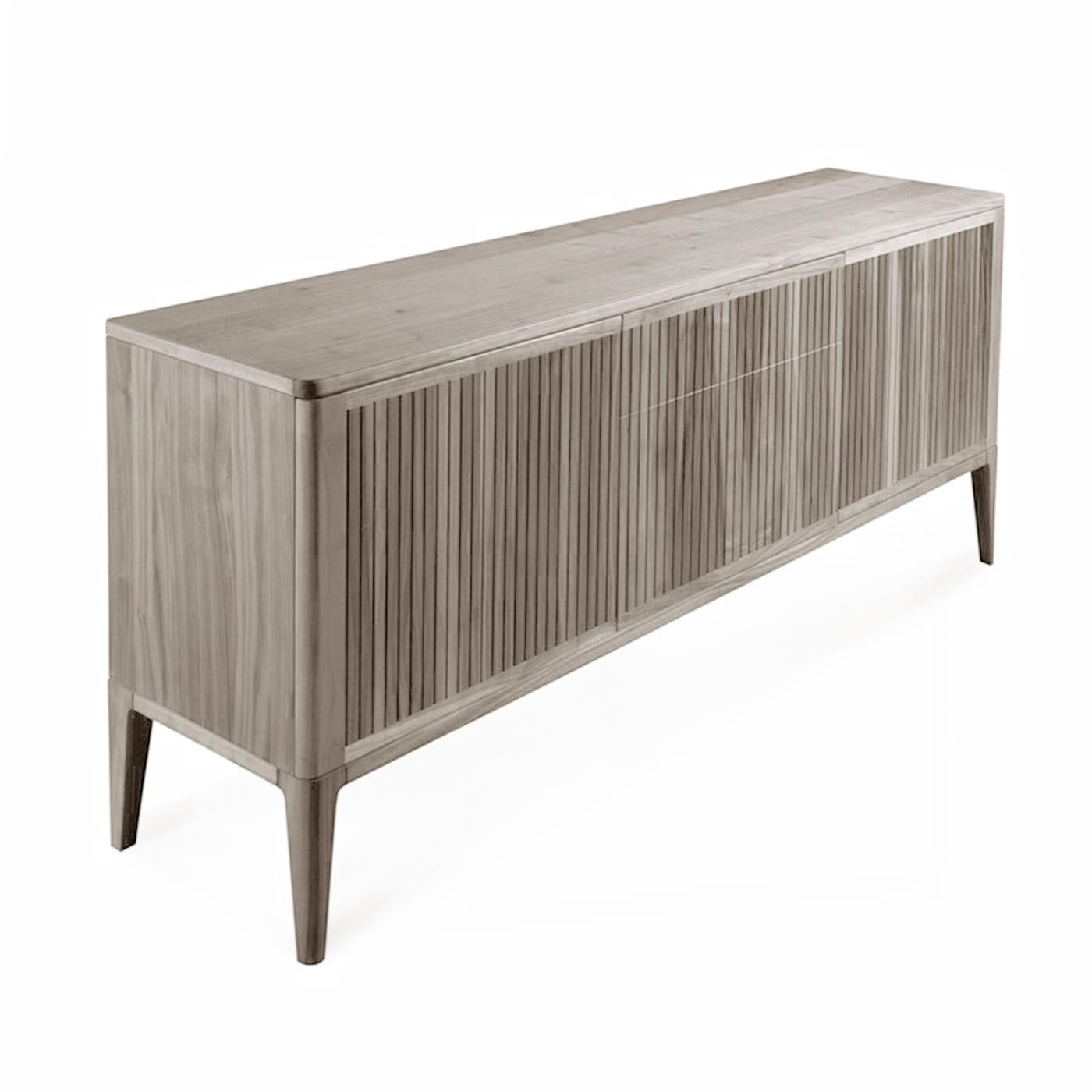 Eleva 3‑Türiges graues Sideboard
