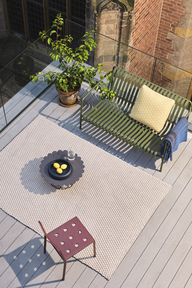Lace Sage Grey-White Sand Outdoor 497201 Teppich | Größe: 250 x 350 cm