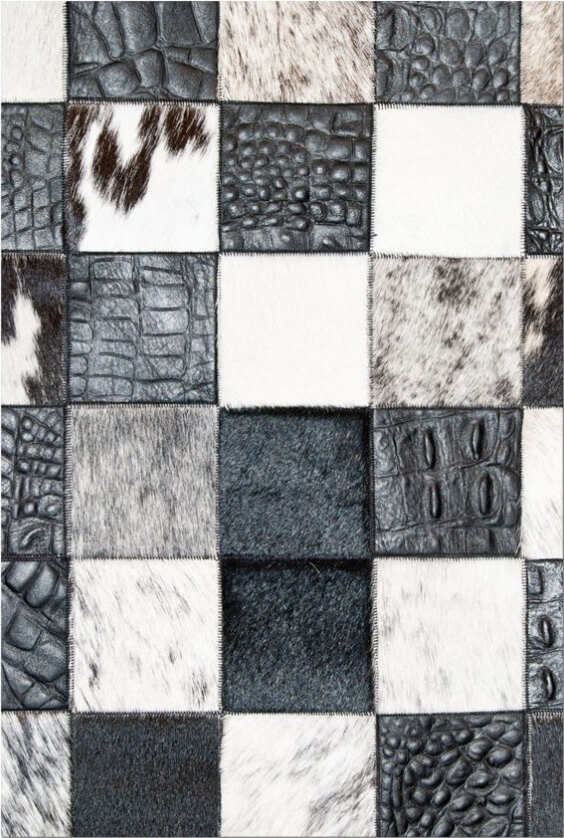 Mosaic Black & White Teppich | Größe: 160 × 220 cm