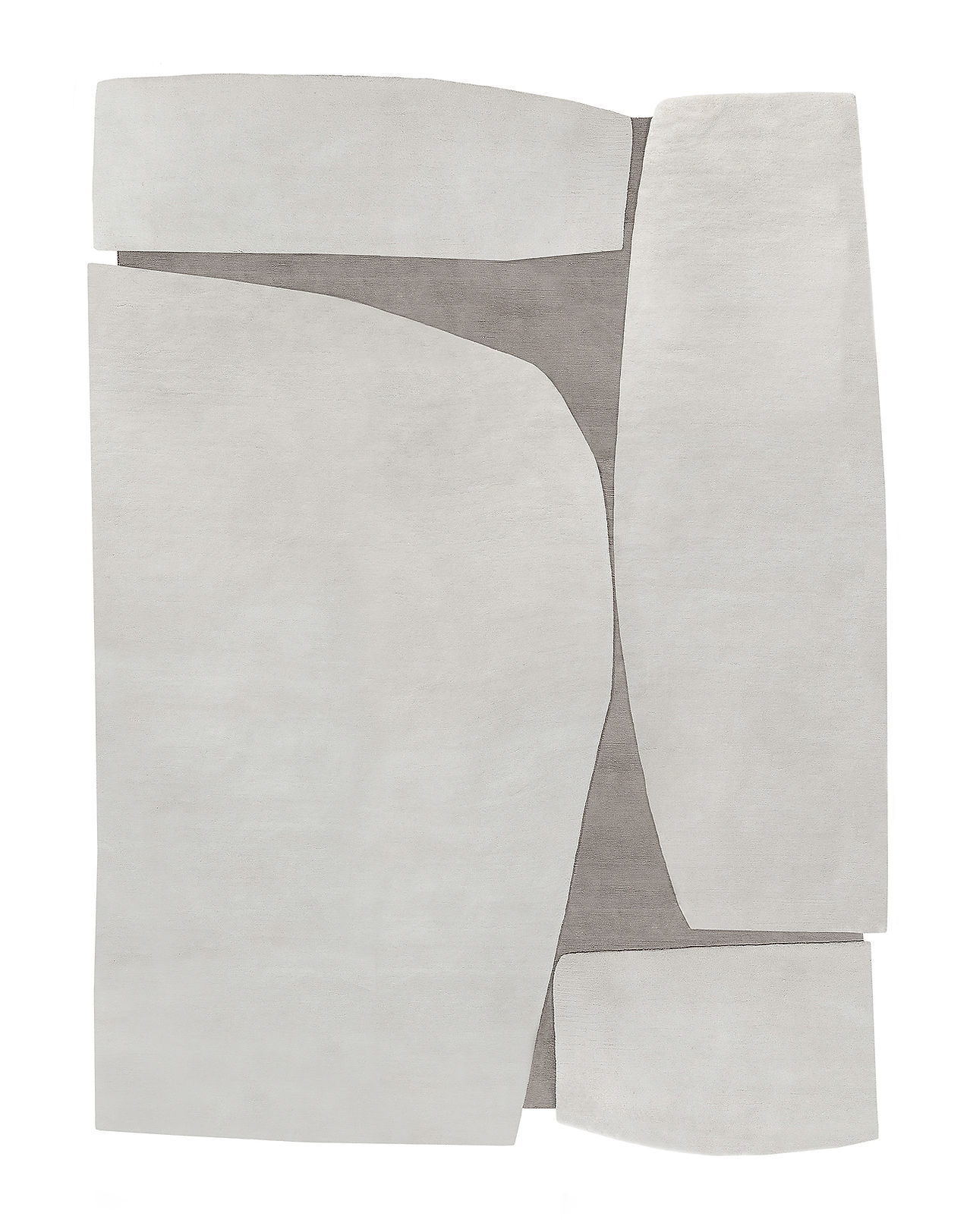 Geformt Grau Teppich | Größe: 220 x 300 cm
