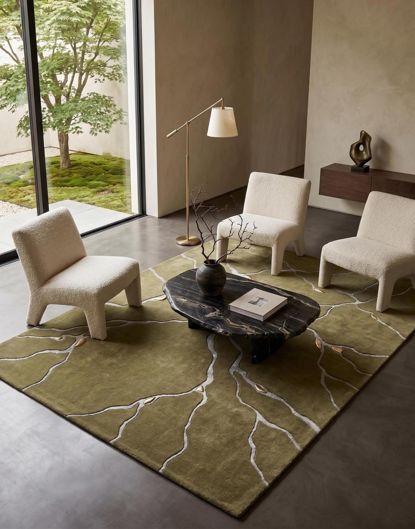 Vein Marble Olive Teppich