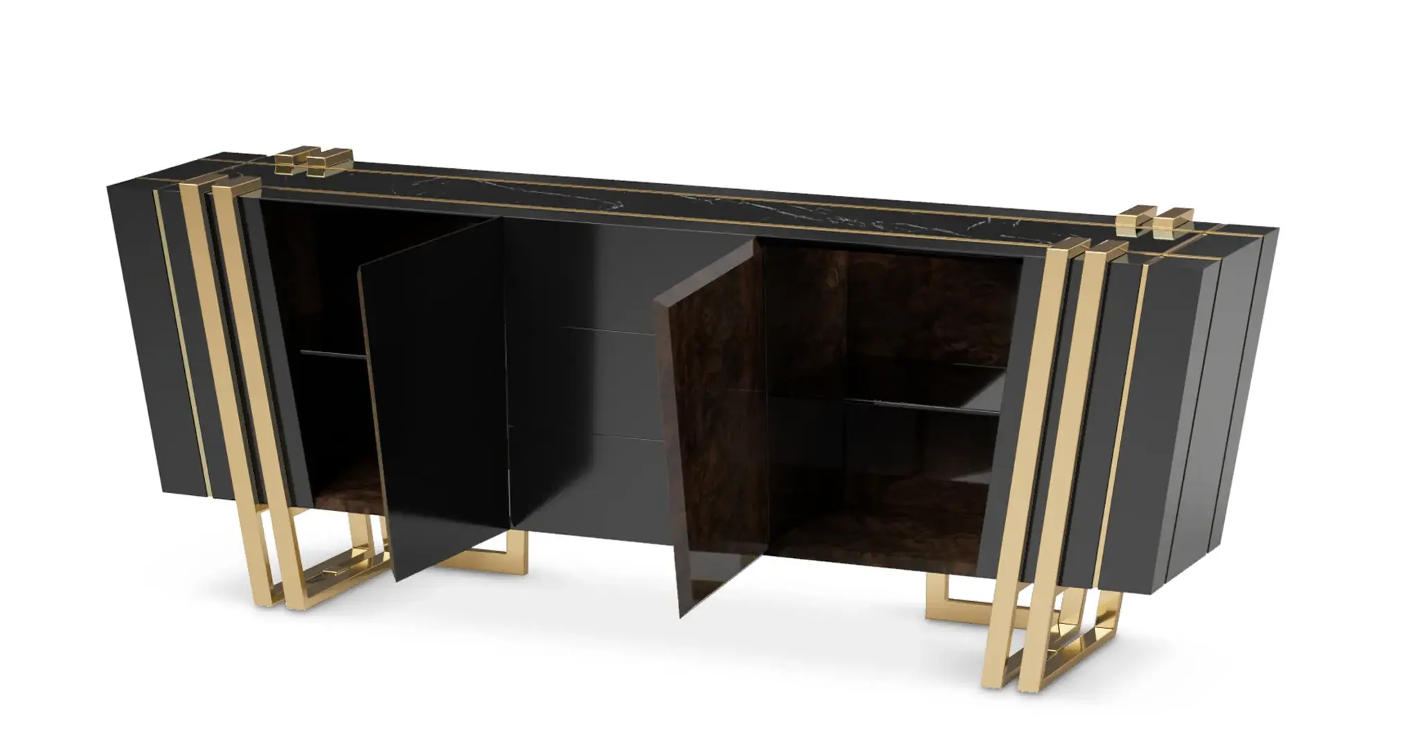 Ascend Schwarzes Sideboard
