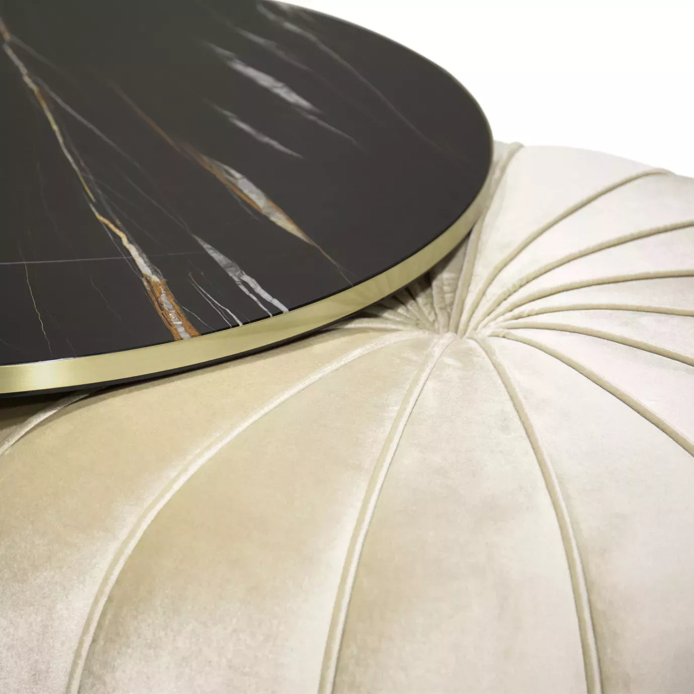 Enlace Sahara‑Noir‑Marmor‑Couchtisch