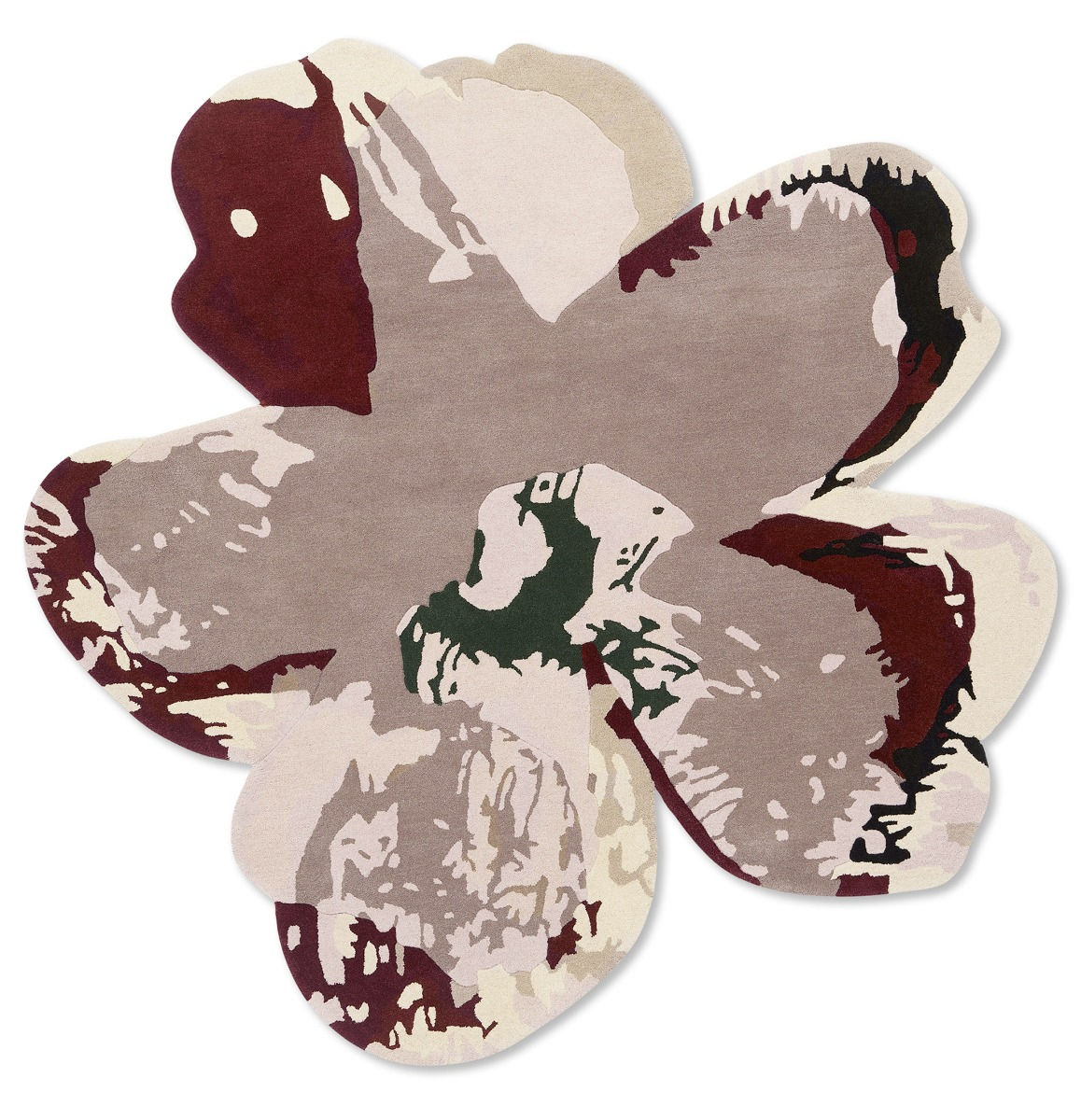 Shaped Magnolia Burgundy 162303 Teppich | Größe: Ø 200 cm