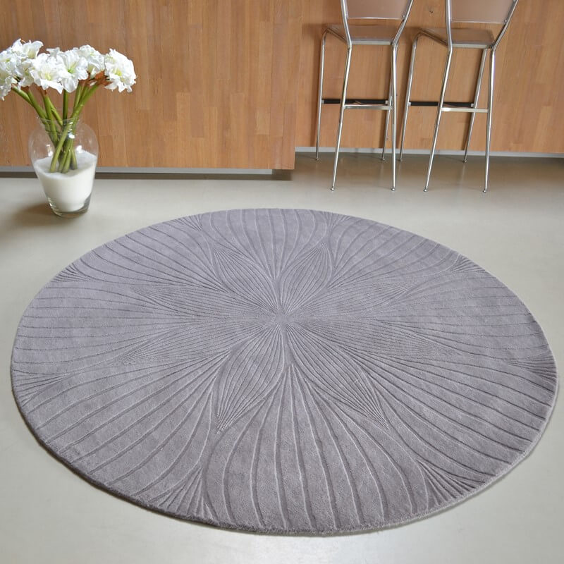 Folia Grey 38305 Runder Teppich | Größe: Ø 200 cm