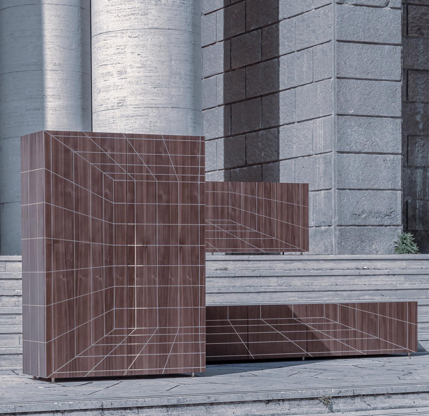 Eleganter zeitgenössischer Schrank