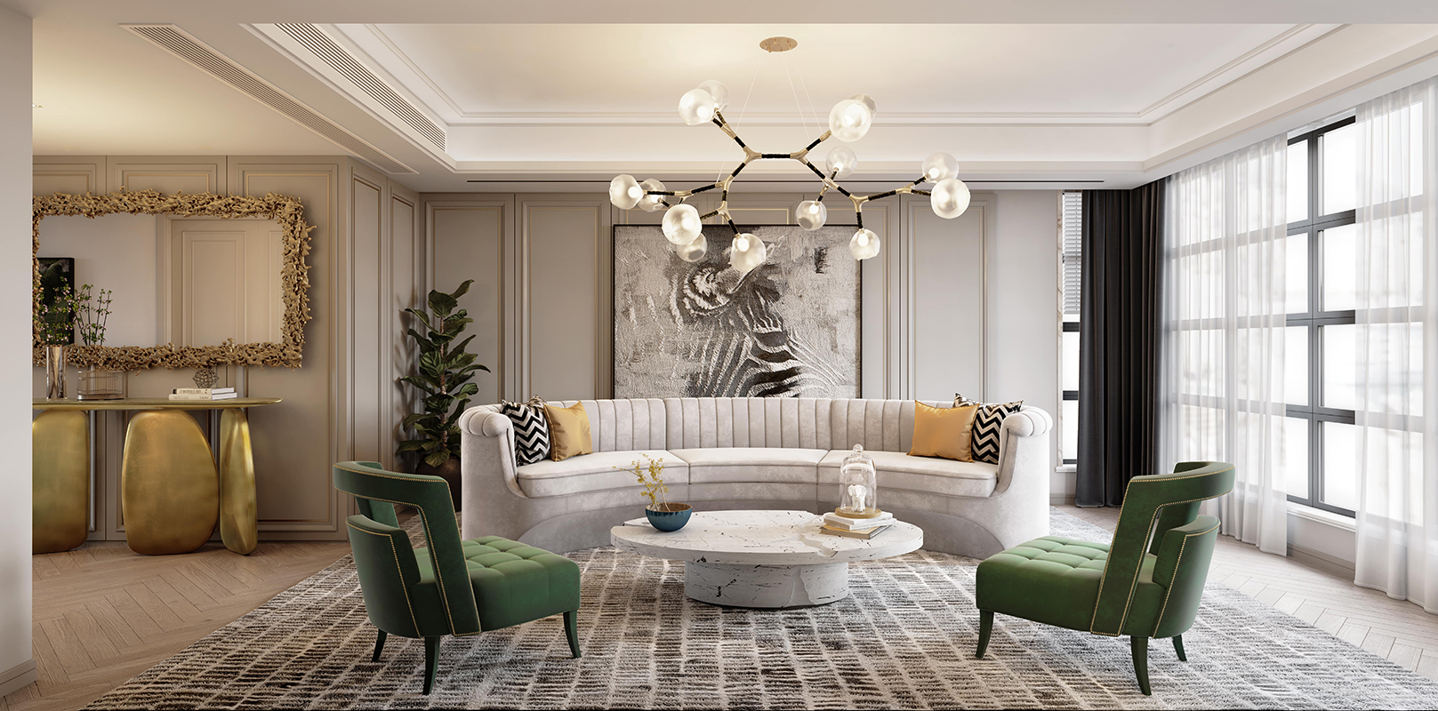 Multi-Shade Irregular Pendelleuchte - 1