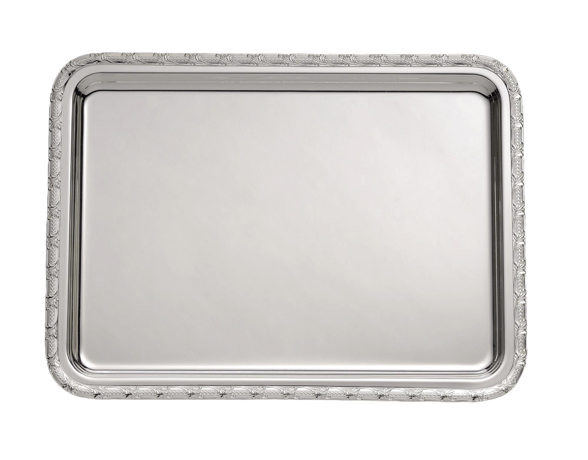Royal silbernes rechteckiges Tablett | Dimensions: 34 x 47 cm