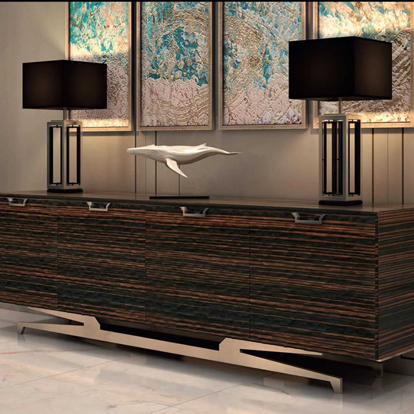 Wall Street Italienisches Sideboard | Fertigstellung: Glänzende Furnier | Dimensions: B 250 x T 53 x H 78 cm