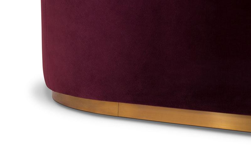 Premium Comfort Rotes Geschwungenes Sofa